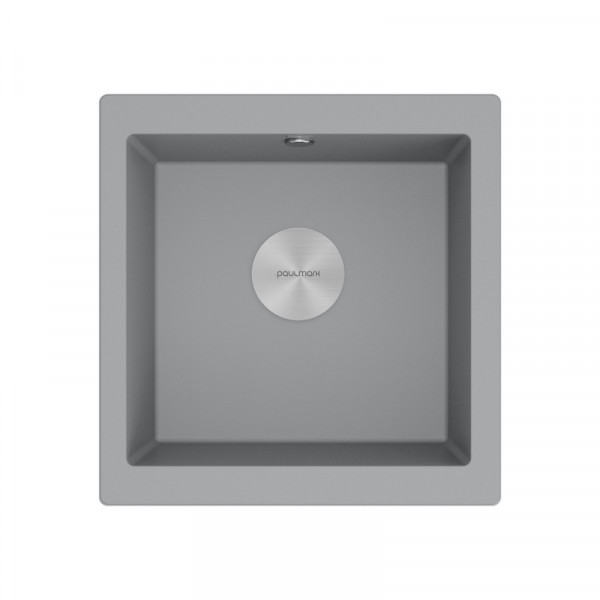 Мойка Paulmark GERA 50 IT-GRANIT PM104546-GRM серый металлик 450х460 мм подст. мон.