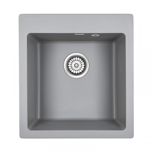 Мойка Paulmark KANTE 45 IT-GRANIT PM104651-GRM серый металлик 460х510 мм