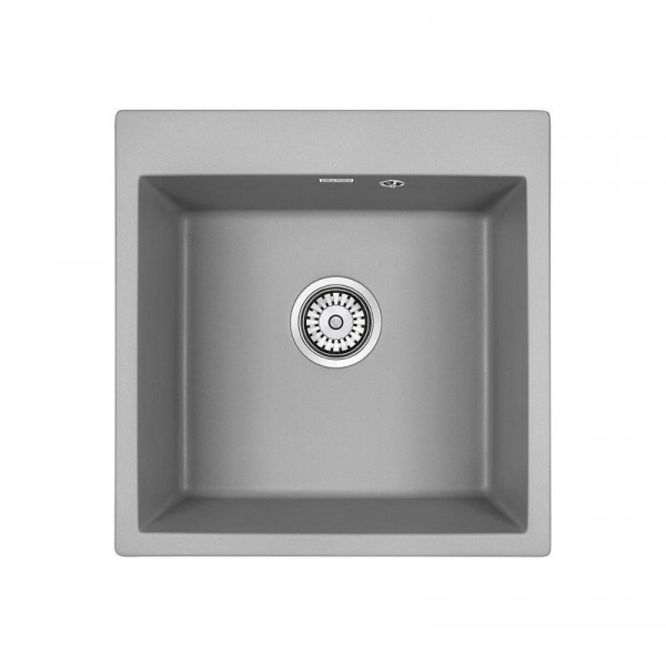 Мойка Paulmark KANTE 50 IT-GRANIT PM105152-GRM серый металлик 510х522