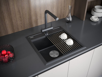 Мойка Paulmark STEPIA 45 IT-GRANIT PM114651-AN антрацит 460х510