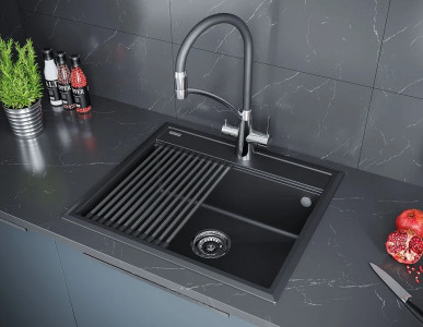 Мойка Paulmark STEPIA 45 IT-GRANIT PM114651-AN антрацит 460х510