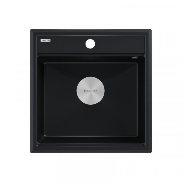 Мойка Paulmark STEPIA-500 IT-GRANIT PM115051-BLM черный металлик размер 500х510 мм