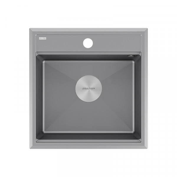 Мойка Paulmark STEPIA-500 IT-GRANIT PM115051-GRM серый металлик размер 500х510 мм