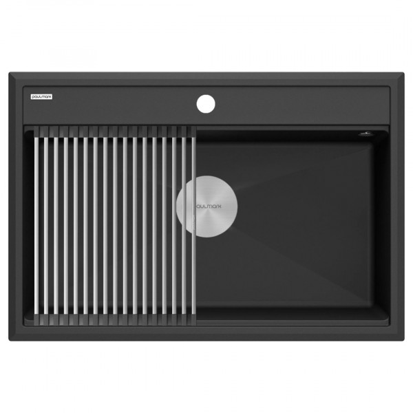 Мойка Paulmark STEPIA-750 IT-GRANIT PM117551-AN антрацит 750х510 мм (Ролл-мат в комплекте)