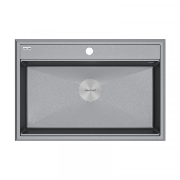 Мойка Paulmark STEPIA 80 IT-GRANIT PM117551-GRS серый дым 750х510 (Ролл-мат в комплекте)