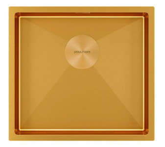 Кухонная мойка Paulmark NEXT 48 UNI PM214844-BG браншированное золото 48х44 см