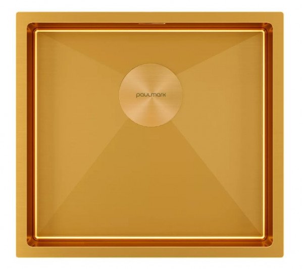 Кухонная мойка Paulmark NEXT 48 UNI PM214844-BG браншированное золото 48х44 см