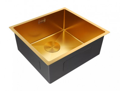 Кухонная мойка Paulmark NEXT 48 UNI PM214844-BG браншированное золото 48х44 см