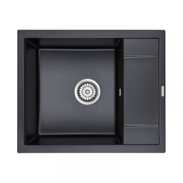 Мойка Paulmark FLUGEN 50-600 IT-GRANIT PM216050-BLM черный металлик 600х500