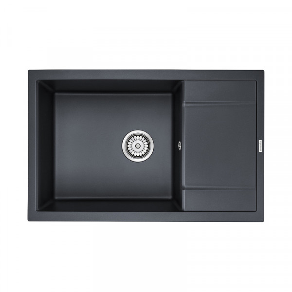 Мойка Paulmark FLUGEN 60 IT-GRANIT PM317850-BLM черный металлик 780х500 мм