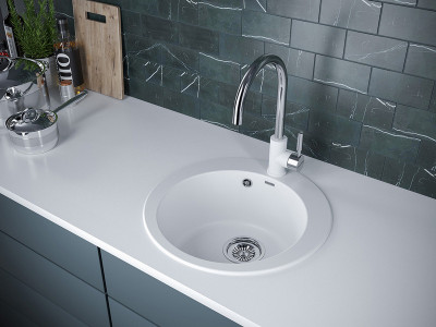 Мойка Paulmark GELEGEN 50 PM404800-WH белый D475 мм