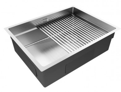 Кухонная мойка Paulmark NEXT-PRO 58 UNI PM705845-BS браншированная сталь 58х45 см