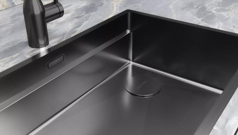Кухонная мойка Paulmark NEXT-MULTI SINK 54 UNI PM785445-GM вороненая сталь 54х45 см