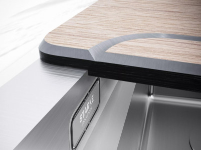 Кухонная мойка Paulmark NEXT-MULTI SINK 74 UNI PM787445-BG браншированное золото 74х45 см