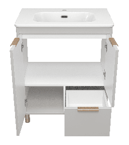 Тумба под раковину Brevita Risacca crema 70 напольная 2 дв. 1 ящ. RIS-06070-0342Я серый кашемир эмаль