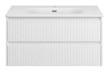 Тумба под раковину Brevita Riva 100 подвесная с 2 ящ. RIV-07100-0102Я белый