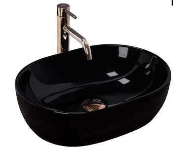 Накладной умывальник Rea Amelia Black U7411 48х34,5