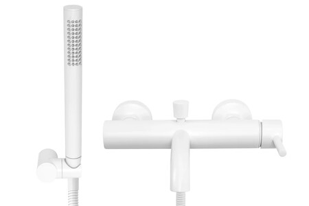 Смеситель для ванны Rea Lungo white B8030