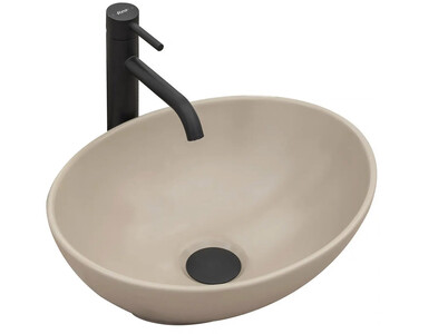Накладной умывальник Rea Sofia beige matt U4600 41х34,5