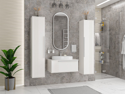 Шкаф-пенал для ванной Brevita Savoy 35 универсальный SAV-05035-010 белый