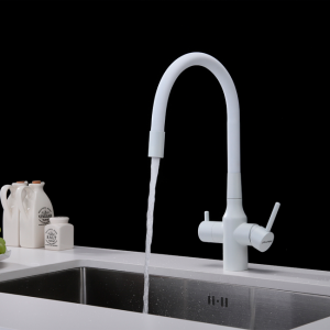 Смеситель для кухни Paulmark Salix белый матовый Sa213419-431(WH)