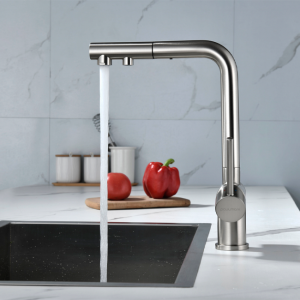 Смеситель для кухни Paulmark Serpentine Se213222-NI(BS) никель