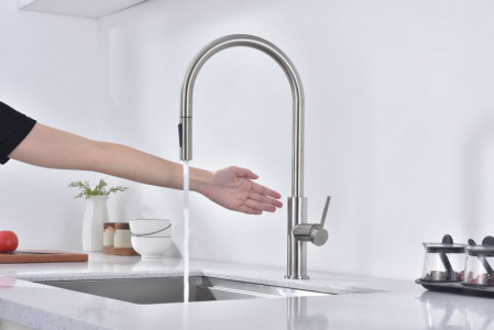 Смеситель для кухни Paulmark Senso брашированная сталь Se215180-BS
