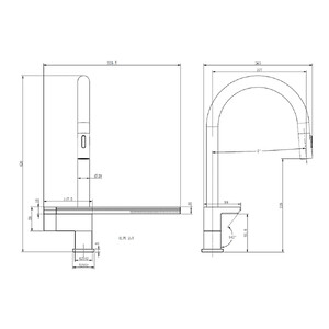 Смеситель кухонный VIEIR Black matt V15014С
