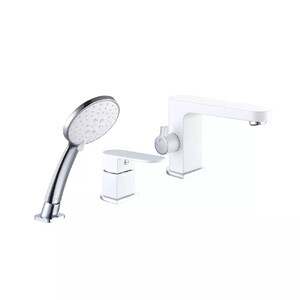 Смеситель на борт ванны VIEIR White/chrom V283532F