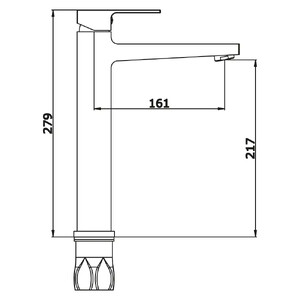 Смеситель для умывальника VIEIR Gun metal V393512G