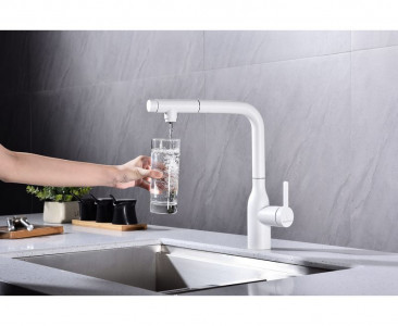 Смеситель для кухни Paulmark Viper белый матовый Vi213105-431(WH) Starke-Paulmark