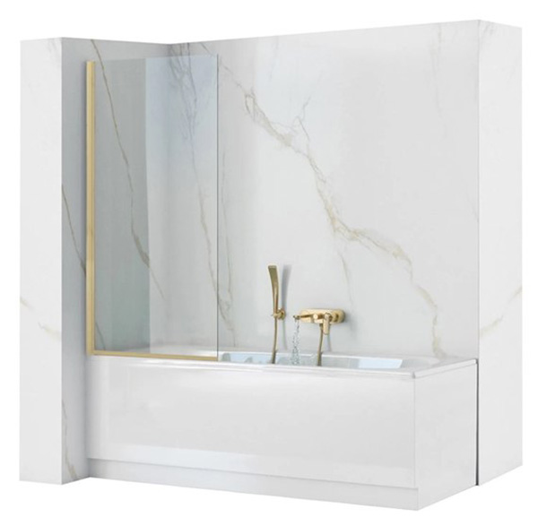 Шторка на ванную Elegant MATT Gold REA-W6600 70 см