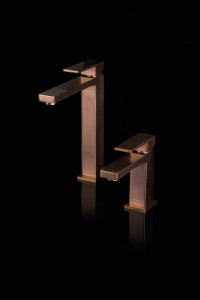 Cмеситель для умывальника Boheme Qubic Copper Brushed 471-CB брашированная медь