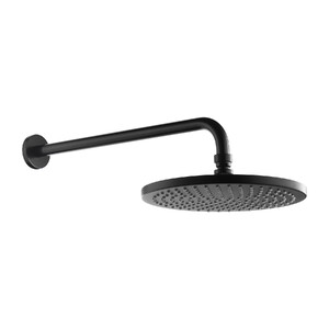 Верхний душ Omnires с кронштейном, ø25 cm, черный WGSET1BL