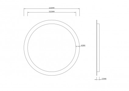 Зеркало Roxen Adema 60x60