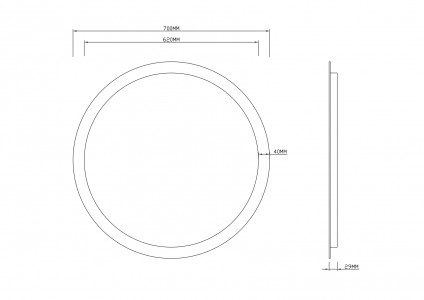 Зеркало Roxen Adema 70x70