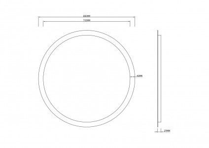 Зеркало Roxen Adema 80x80