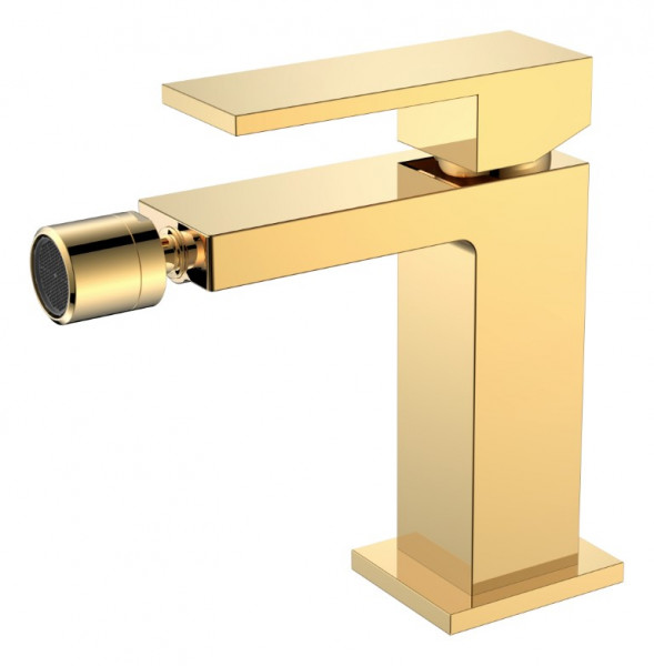 Смеситель для биде Boheme Qubic Shine Gold 476-G золото