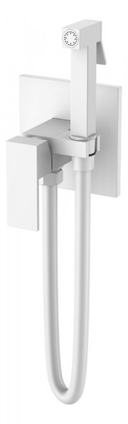 Смеситель гигиенический Boheme Qubic Matt White 477-MW белый