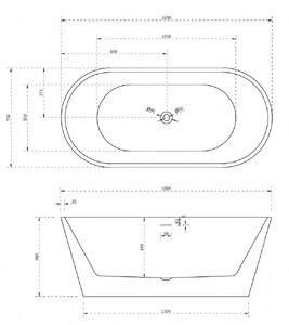 Акриловая ванна ABBER AB9320-1.6 160х75