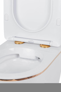 Подвесной унитаз Roxen Antares Gold 530110-01G Rimless Soft Close