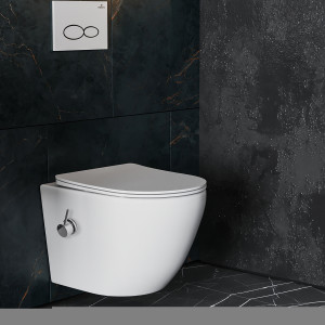 Подвесной унитаз Roxen Antares Bidet Tornado 530185-01XT Rimless Soft Close с функцией биде