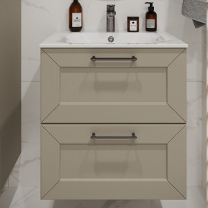 Тумба с раковиной подвесная 60см Terminus Victoria VIC10602900101O айвори