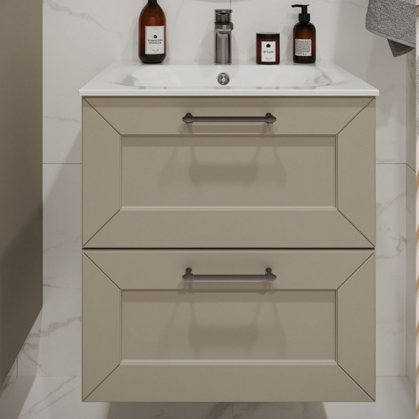 Тумба с раковиной подвесная 60см Terminus Victoria VIC10602900101O айвори