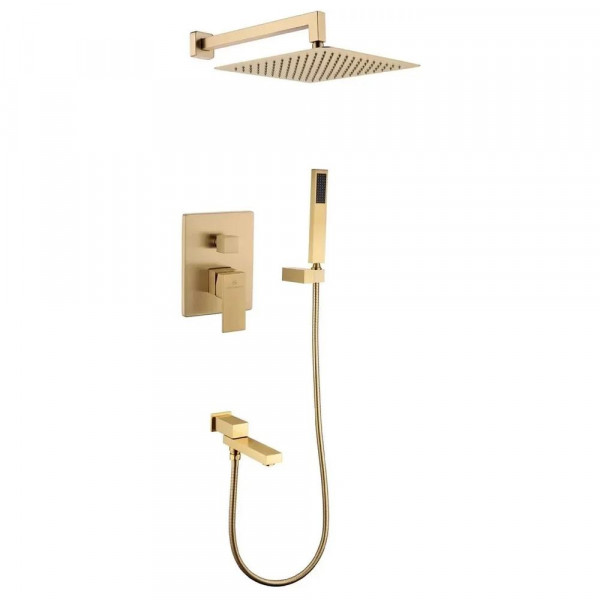 Душевая система встраиваемая Grocenberg GB5089MG-1 матовое золото