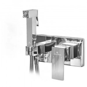 Гигиенический душ со смесителем встраиваемый Grocenberg GB004CR хром