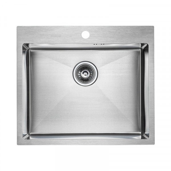 Кухонная мойка Paulmark KRONER 59 PM215951-BS нержавеющая сталь 59х51см