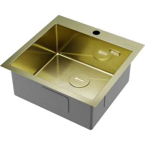 Кухонная мойка Omoikiri Akisame 51-LG светлое золото 51х51