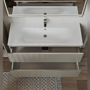 Тумба с раковиной подвесная 120см Terminus Vega VEG101202200501OSL капучино