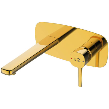 Смеситель для умывальника скрытого монтажа Laveo Pola золотой (BAP_G22P)